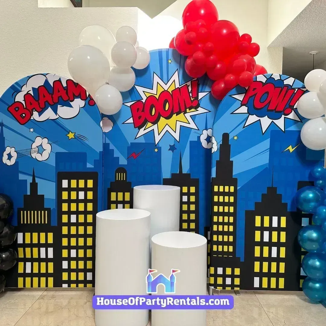 Superhero Cartoon City Decoration